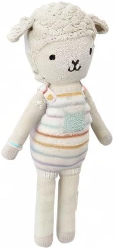 cuddle + kind Avery The Lamb Regular 20" Hand-Knit Doll – 1 Doll = 10 Meals, Fair Trade, Heirloom Quality, Handcrafted in Peru, 100% Cotton Yarn