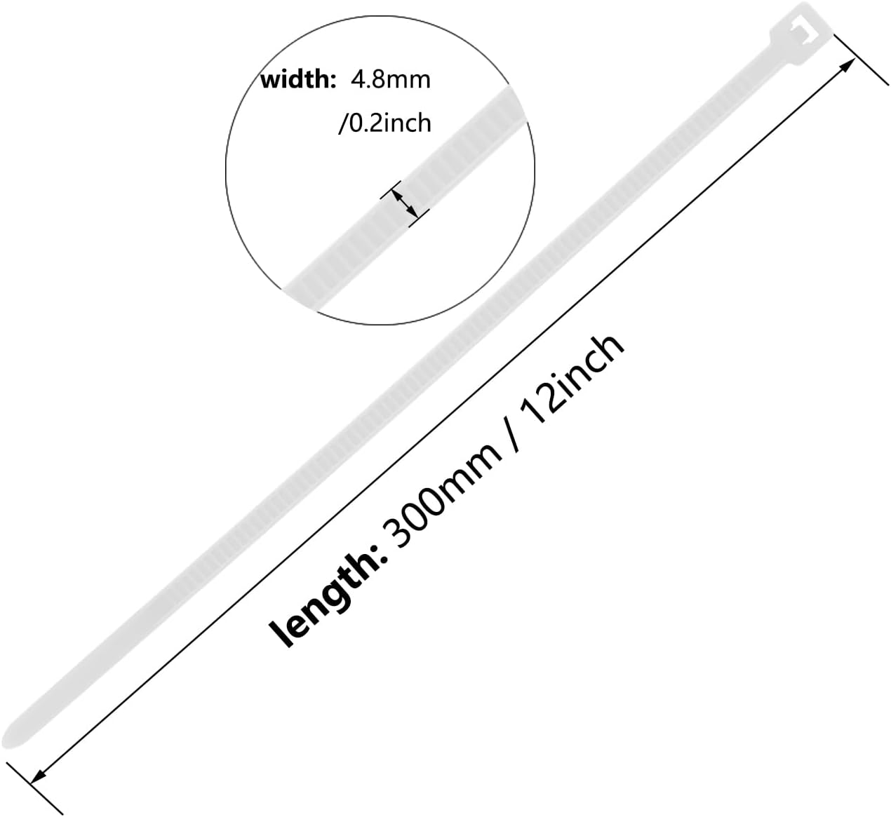 12 Inch Zip Ties Pink 1000 PCS, 50 Lbs- Heavy Duty Tensile Strength, Nylon PA66 UV Resistant Cable Ties for Indoor and Outdoor Use - Ideal for object bundling and fastening