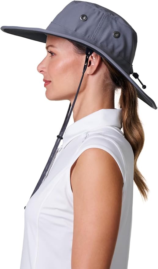 Men's Shapeable Wide Brim Hat - UPF 50 Sun Protection - Maximum Coverage on Your Next Adventure - Sun Fearless Leo Hat