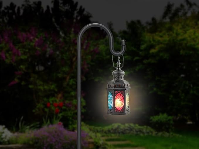 Kingsyard Adjustable Shepherd Hooks for Outdoor - 44 INCH Heavy Duty Bird Feeder Pole with 5 Prong Base, Hummingbird Feeder Stand, Garden Plant Baskets, Weddings Decor, Solar Light Lanterns