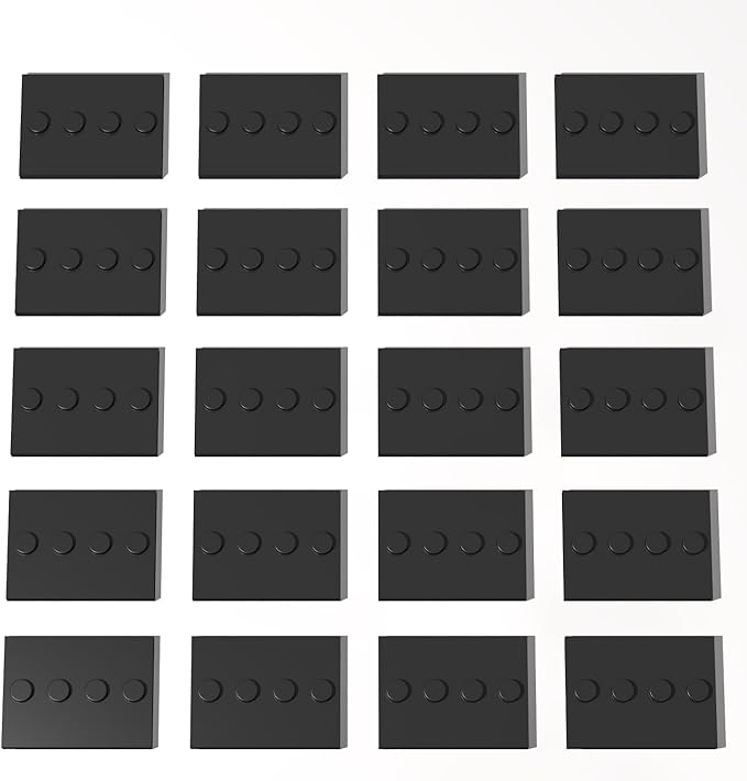 Display Stand for Mini Figure, 50 Piece Classic Bracket Plate 3x4 with 4 Studs, Compatible with Lego Parts and Pieces