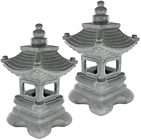 Design Toscano s/2 Chengdu Pagoda Asian Lantern Statues