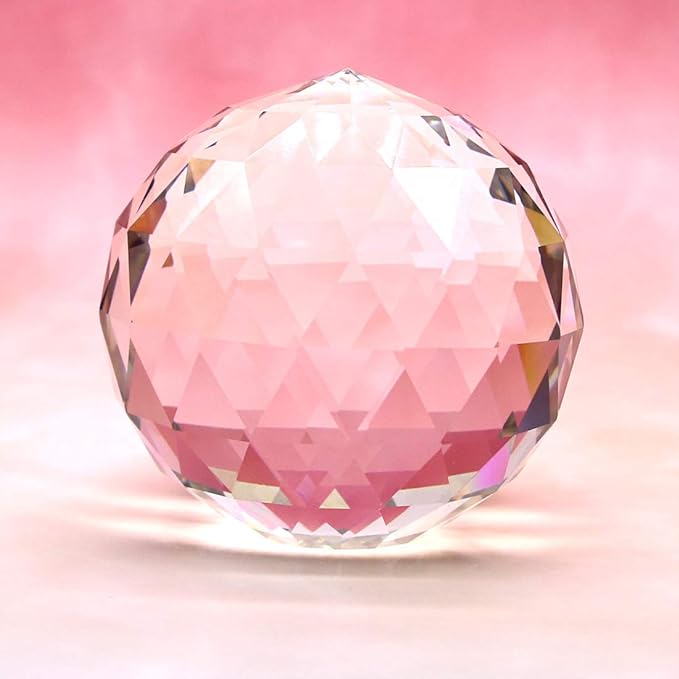 Clear Crystal Ball Prism Window Rainbow Maker Window Prisms Suncatcher for Feng Shui, (60mm /2.4inch)