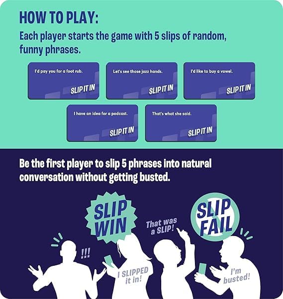 Gray Matters Games Slip It in | Quick to Learn & Play | Fun Party Game for Adults Ages 17+ | Perfect for Any Occasion