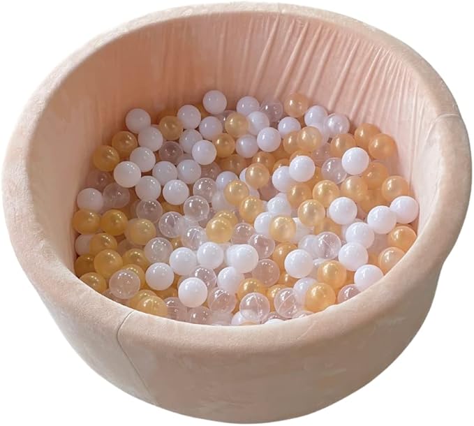 Wonder Space 35" Premium Kids Foam Ball Pit, CPSIA-Certified Safe Soft Play Pool for Toddlers, Baby Indoor Nursery Playpen, Ideal Gift for Boys & Girls (Beige)