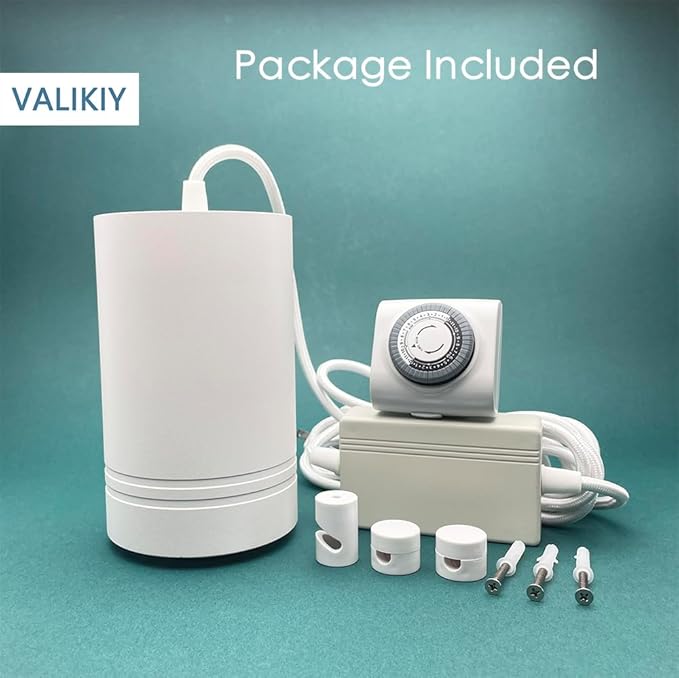 Hanging Grow Light 40W Large, Full Spectrum Warm White Color Plant Lamp, 120V Plug-in with Timer, 15FT Fabric Power Cord, Decorative Pendant Plant Light for Indoor Plants, Flowers …