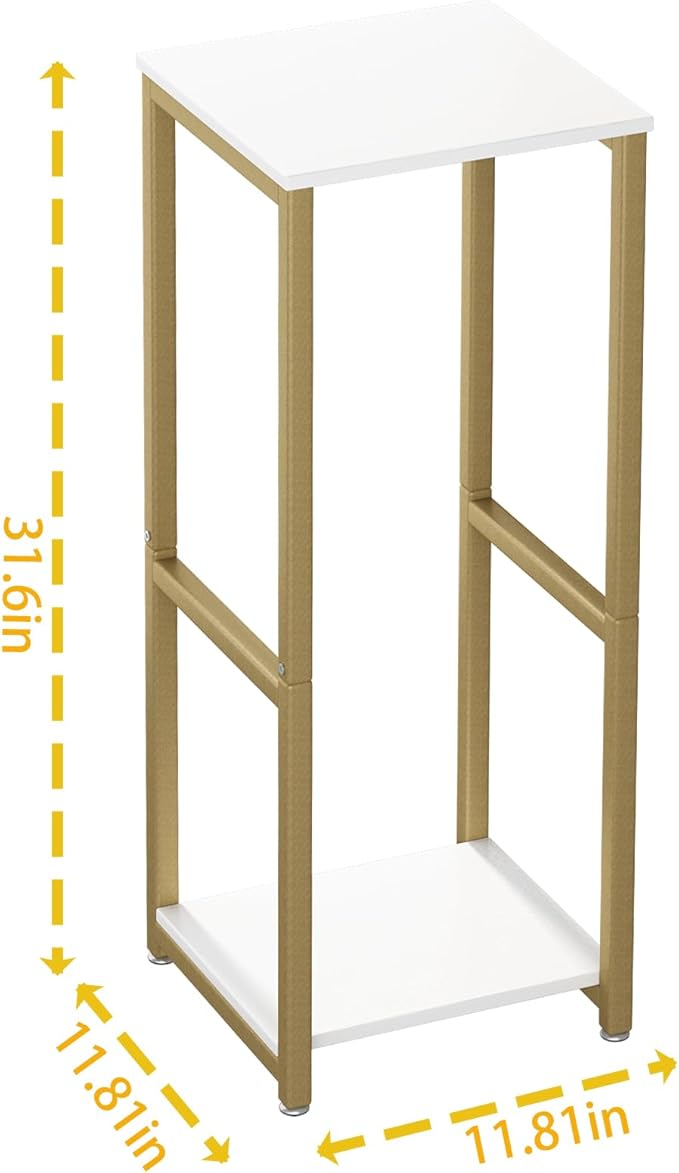 Plant Stand Indoor 2 Tier Tall Metal Corner Storage Tiered Plant Shelf Holder Multiple for Living Room Balcony Garden,Gold (2 Tier-Gold)