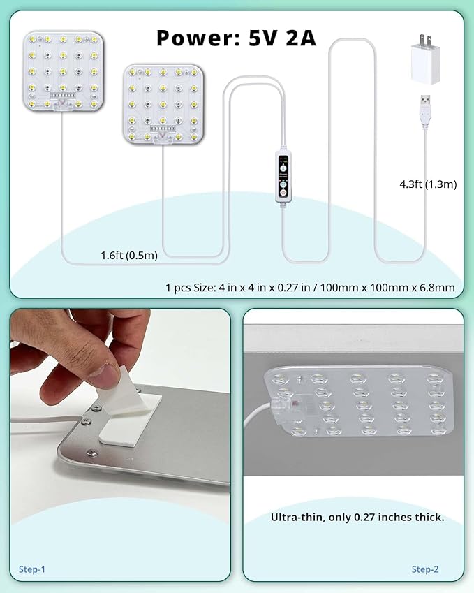 DOMMIA Grow Light, 3300K Warmwhite Dimmable Full Spectrum High PPFD with Optical Lens, Auto on/Off and 6/12/16H Timer, Suitable All for Indoor Growing, 3 Pack