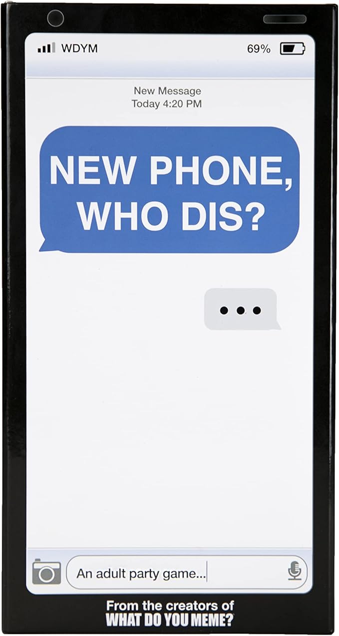 New Phone, Who Dis? by Relatable, The Offline Text Message Party Game, Spicier Edition With New Updated Content, Card Games for Adults, Game Night Games, Includes 100 inbox cards & 300 Reply Cards