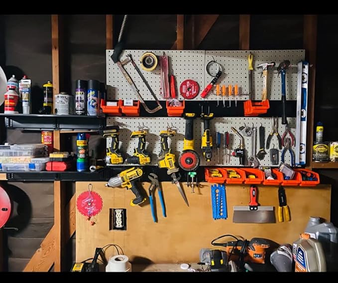 Ultrawall 2 Pcs Metal Pegboard Wall Panels, Peg Boards for Garage Tool Storage