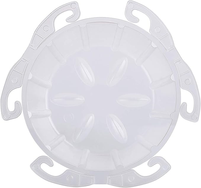 Idyllize 5 Piece of 10 Inch Clear Plastics Plant Saucers Drip Pans for Hanging Basket Indoor and Outdoor (10'')