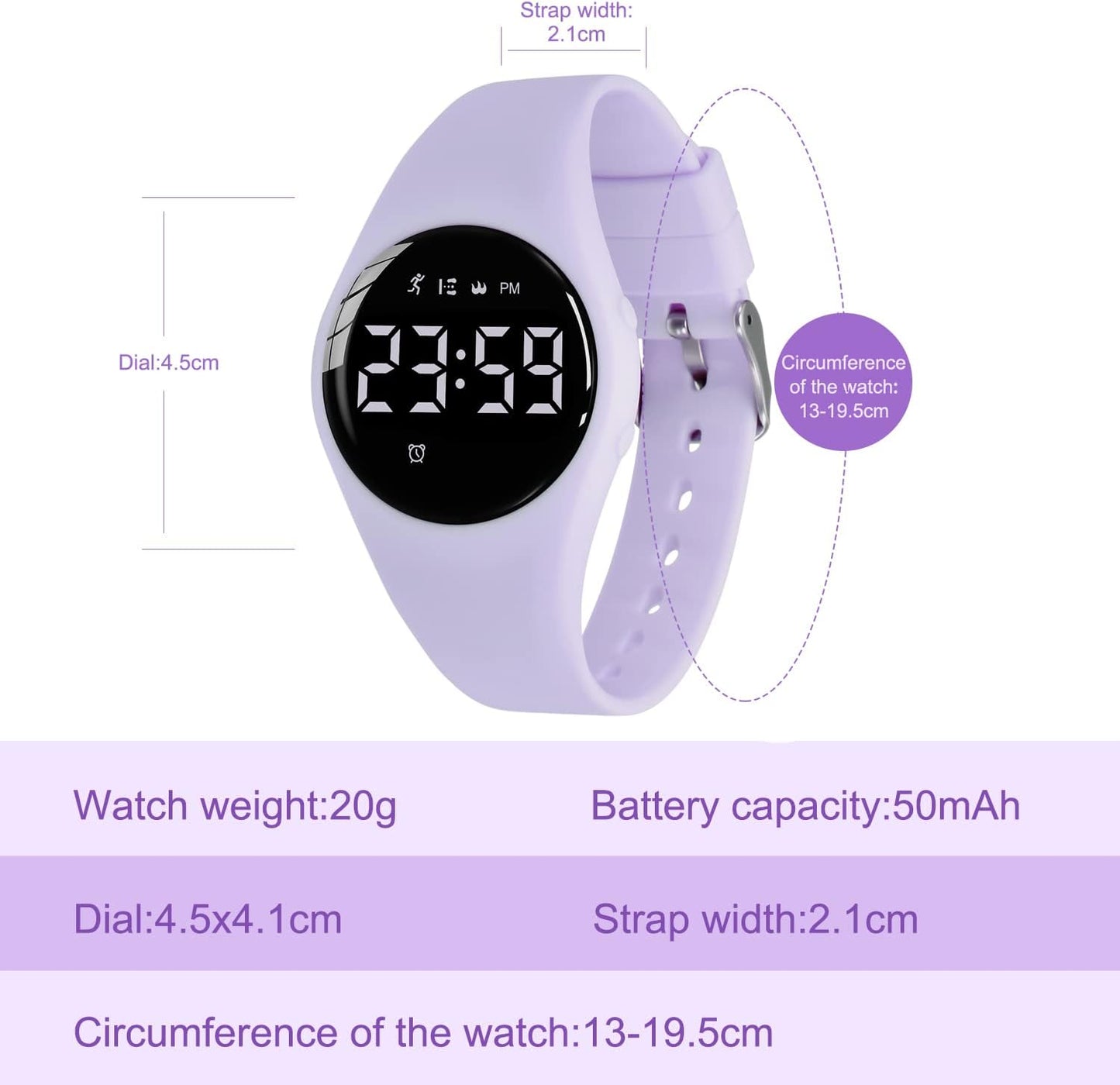 Kids Watches for Girls Boys Digital Sport Watch with Step Counter Pedometer Vibration Alarm Clock, No App Waterproof Fitness Tracker Kids Watch Boys Girls Teens Students Ages 5-16