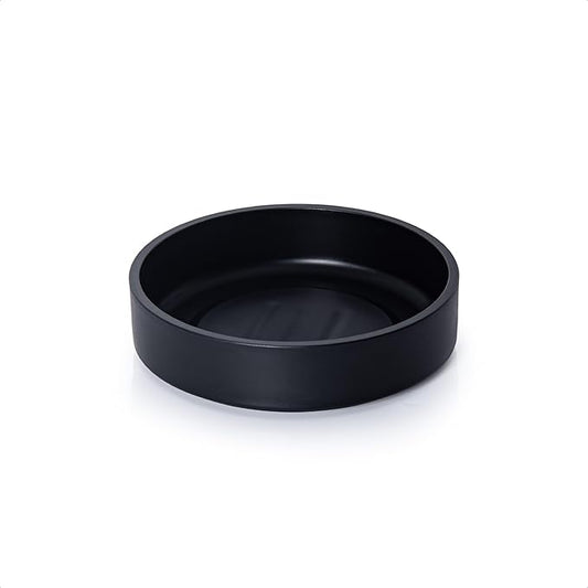 Phoenix Vine 6 Inch Plastic Plant Saucer Water Drip Tray, Heavy Sturdy Round Plant Drainage Tray for Indoors Outdoor, Matte Black, 21-TY-6B-1