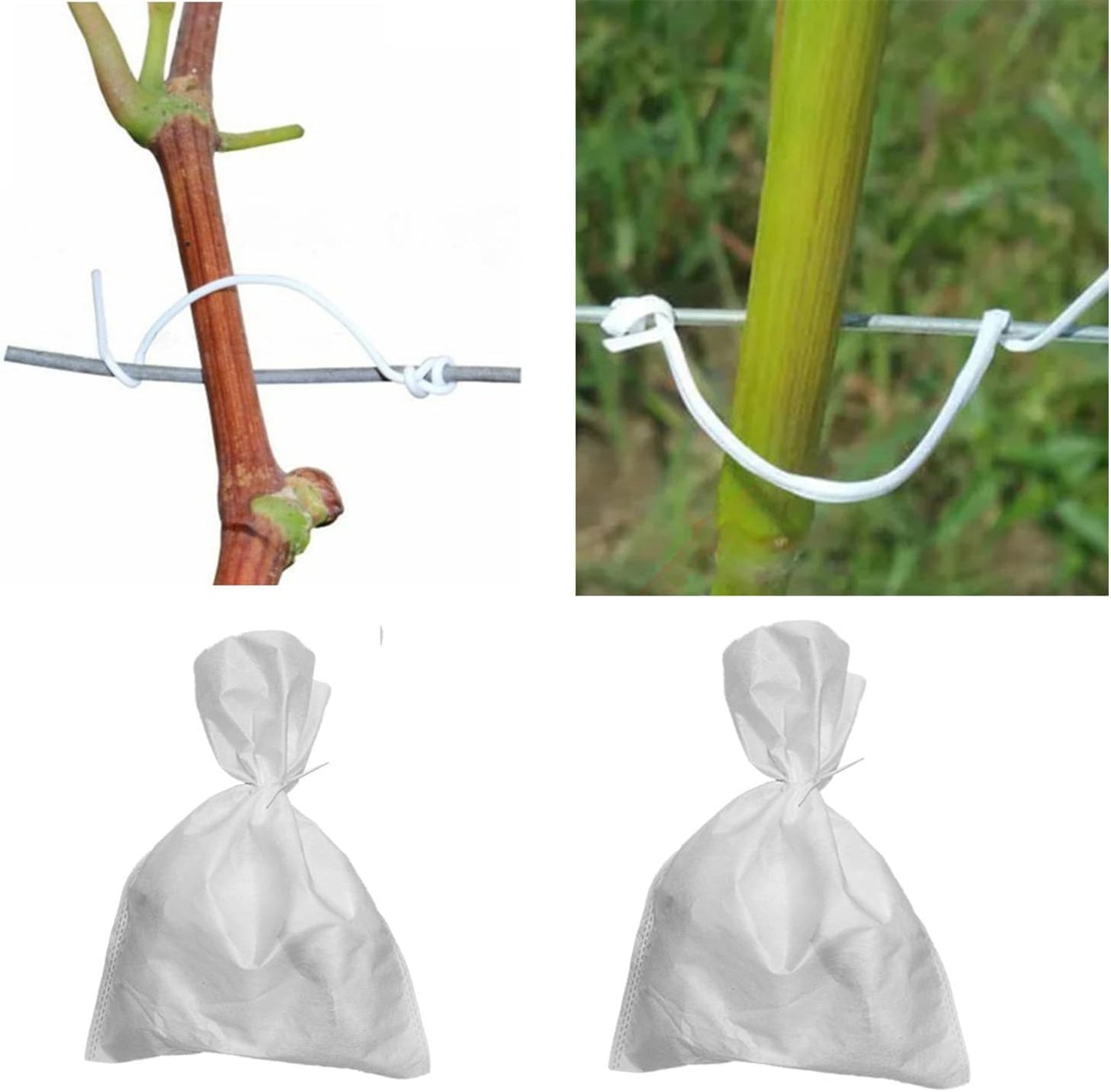 1000 pcs 10 inch White Cable Twist Ties Plastic Twist Ties with Rugged Metal Innercores Reusable Fastening Cable Cord Wire Ties