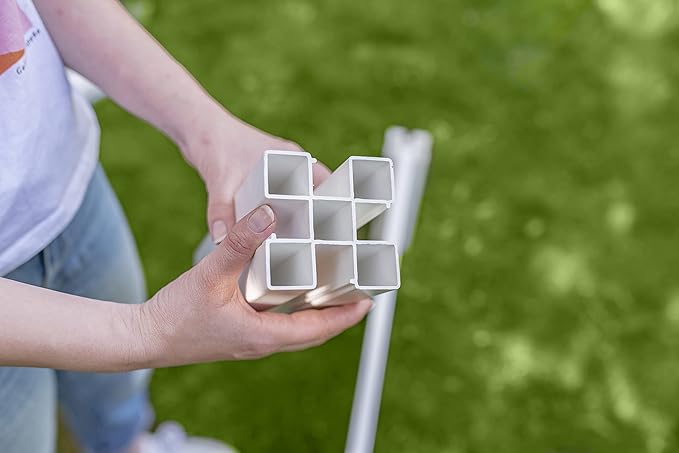 Vita Classic 4 Foot x 4 Foot x 11 inch White Vinyl Raised Modular Garden Bed, White, PVC, BPA and Pthalate Free, VT17108