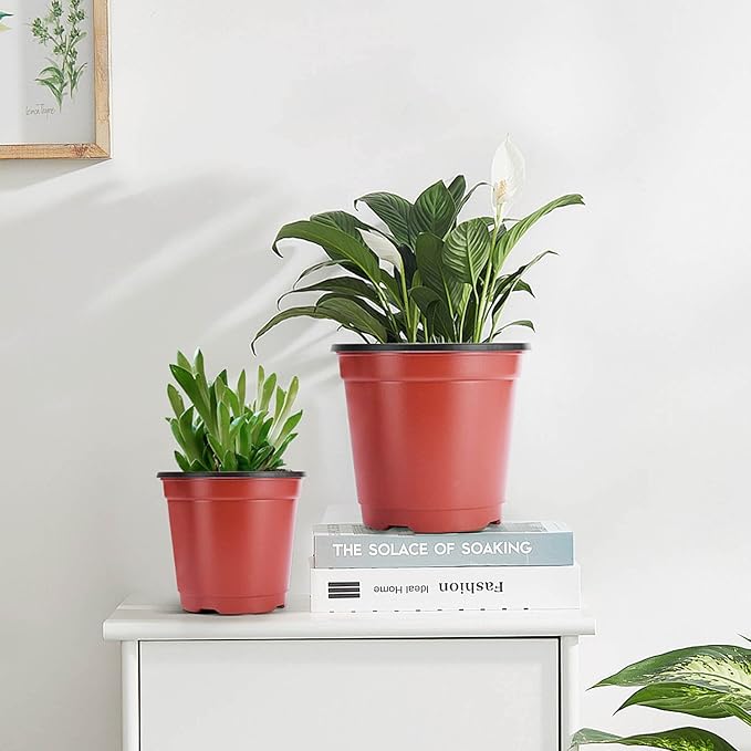 VIVOSUN 100pcs 4 Inch Planter Nursery Pots, Plastic Pots for Flower Seedling