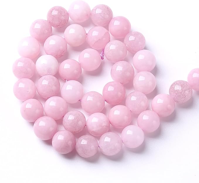 6MM 60PCS Kunzite Beads Round Loose Beads for Jewelry Making DIY Bracelet Necklace Crystal