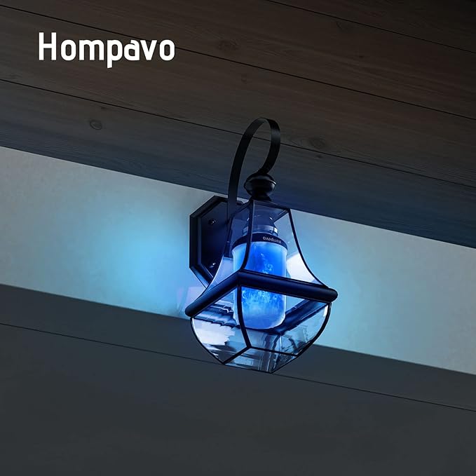 Hompavo 【Upgraded】 LED Flame Light Bulbs, Purple Flickering Light Bulbs with Upside Down Effect, E26/E27 Flame Bulb for Halloween Christmas Party Indoor and Outdoor Home Decoration (2 Pack)