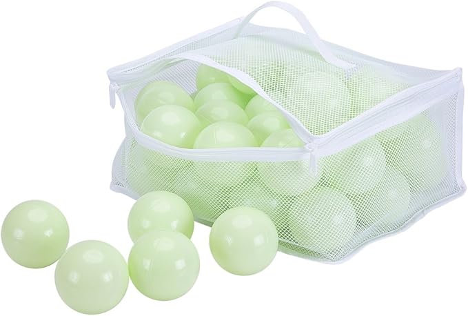 PlayMaty Ball Pit Balls - 2.75inches Plastic Phthalate & BPA Free Balls Crush Proof Stress Balls Swim Pit Fun Toy with Storage Bag for Baby Playhouse Birthday Party DecorationPack of 50