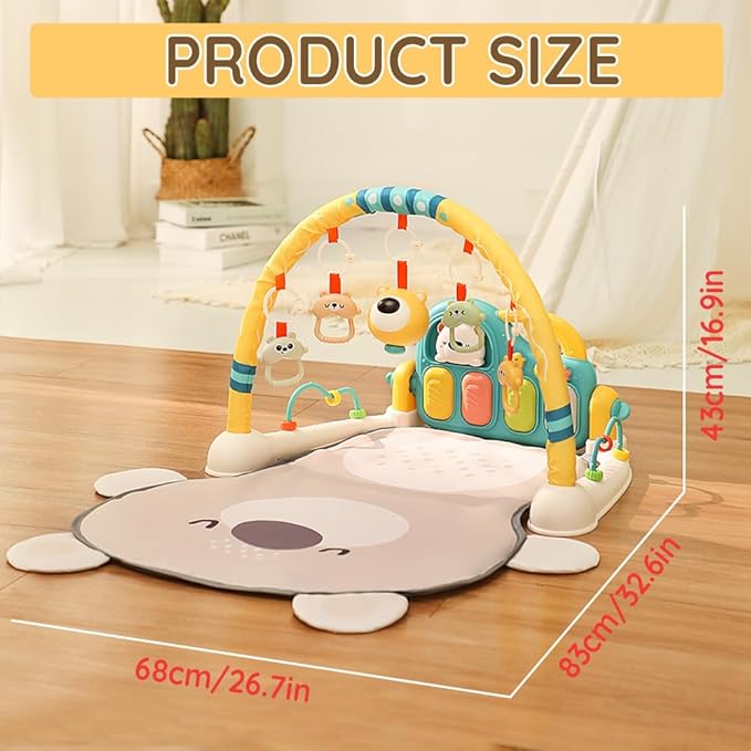 Caterbee Baby Piano Play Gym Music Mat (Bear)
