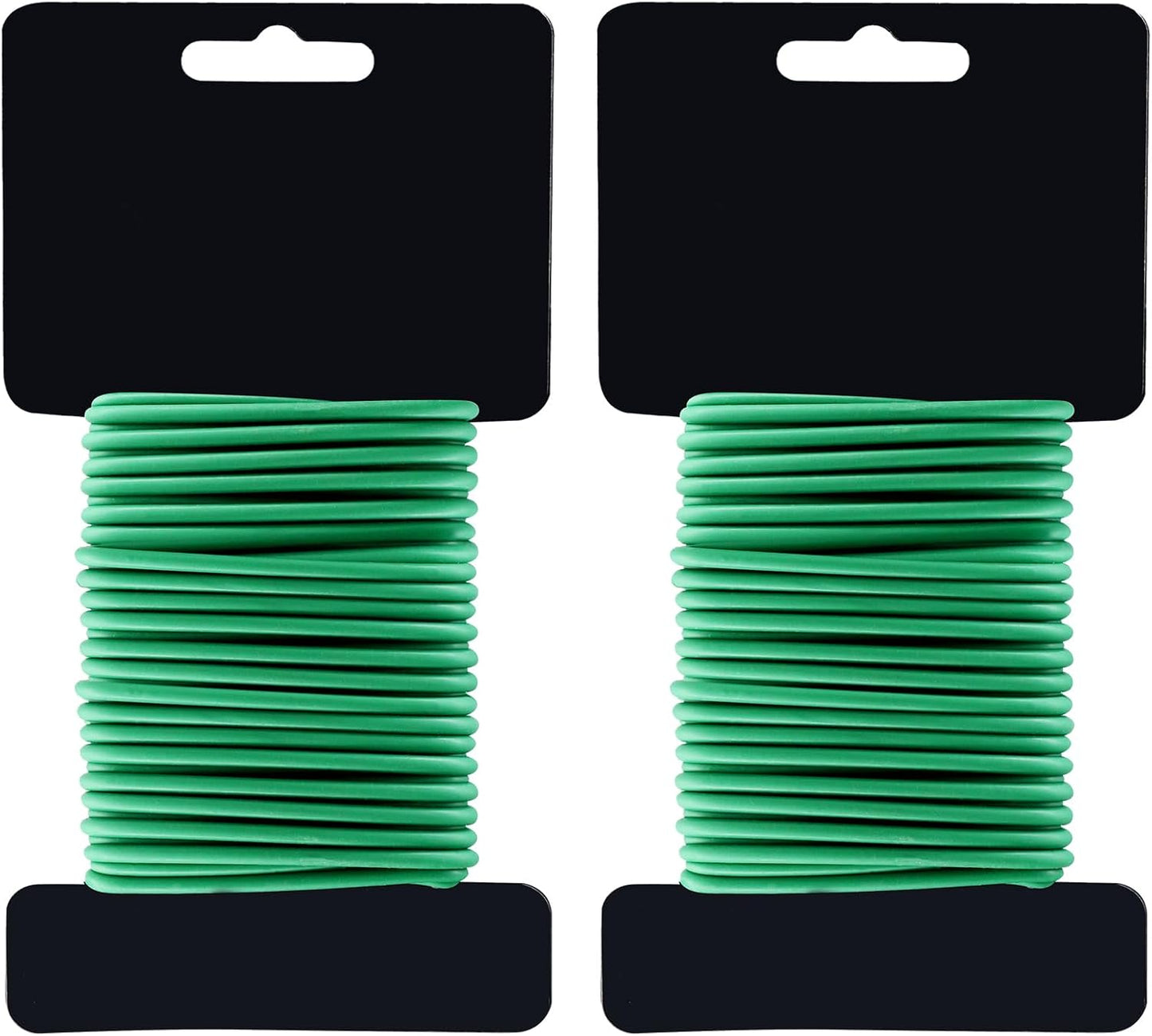 (2 Reel) Soft Plant Ties, Garden Ties TPR Flexible Durable Heavy Duty Twist Wire for Twine Tomatos Branches Vines and Tying Up Cable Wires (Green)(φ3.5mm,26feet)