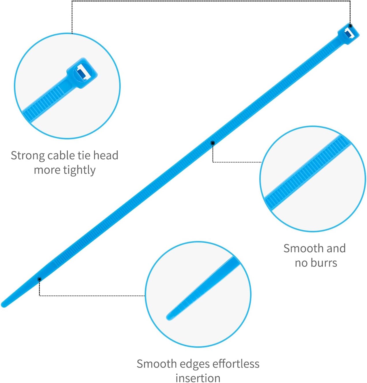 12 Inch Zip Ties Red 1000 PCS, 50 Lbs- Heavy Duty Tensile Strength, Nylon PA66 UV Resistant Cable Ties for Indoor and Outdoor Use - Ideal for object bundling and fastening