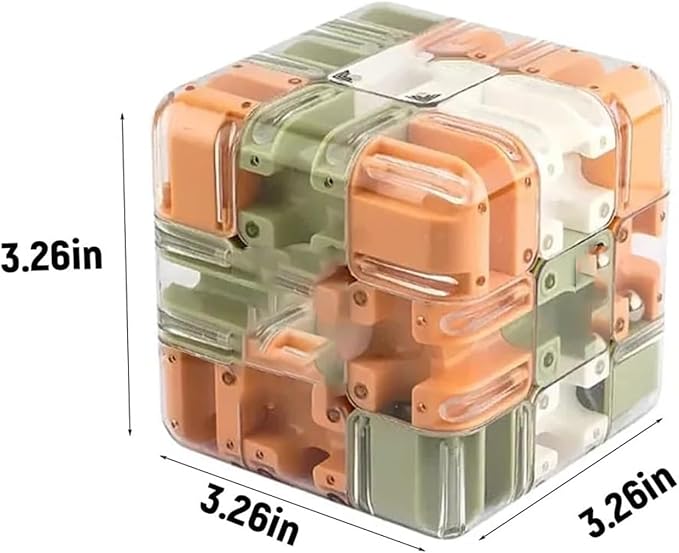 Large Labyrinth 3D Puzzle Maze Cube, 3D Puzzle Maze Games, Rubik Race Game, Engaging Brain Teaser Toy for Stress Relief & Logic Development, Educational Focus Game Gift for Adults Teens (1PC)