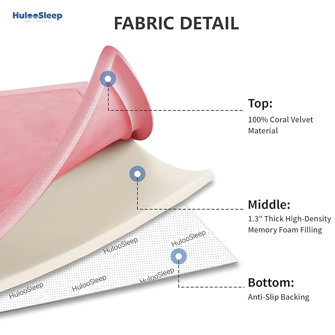 Baby Play Mat for Floor,1.3" Thick Elasti-Foam 50x50 Playpen Mat for Toddlers Infant Kids,Water-Repellent Soft Coral Velvet Tummy Time Mat,Non Slip Crawling Mat,Tatami Mat(Pink)