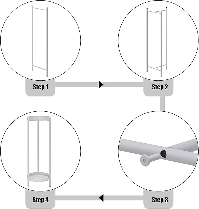 Plant Stand,2 Tier Metal Flower Plants Holder with 2 Removable Display for Indoor or Outdoor,Pot Plant Planter Display(30 X 10in,White)