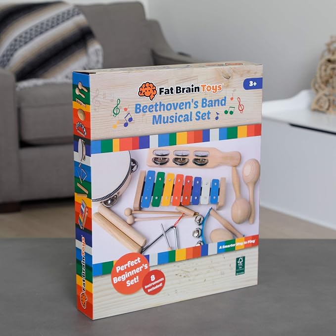 Fat Brain Toys Beethoven's Band Musical Set - Beginner Instruments for Ages 3+