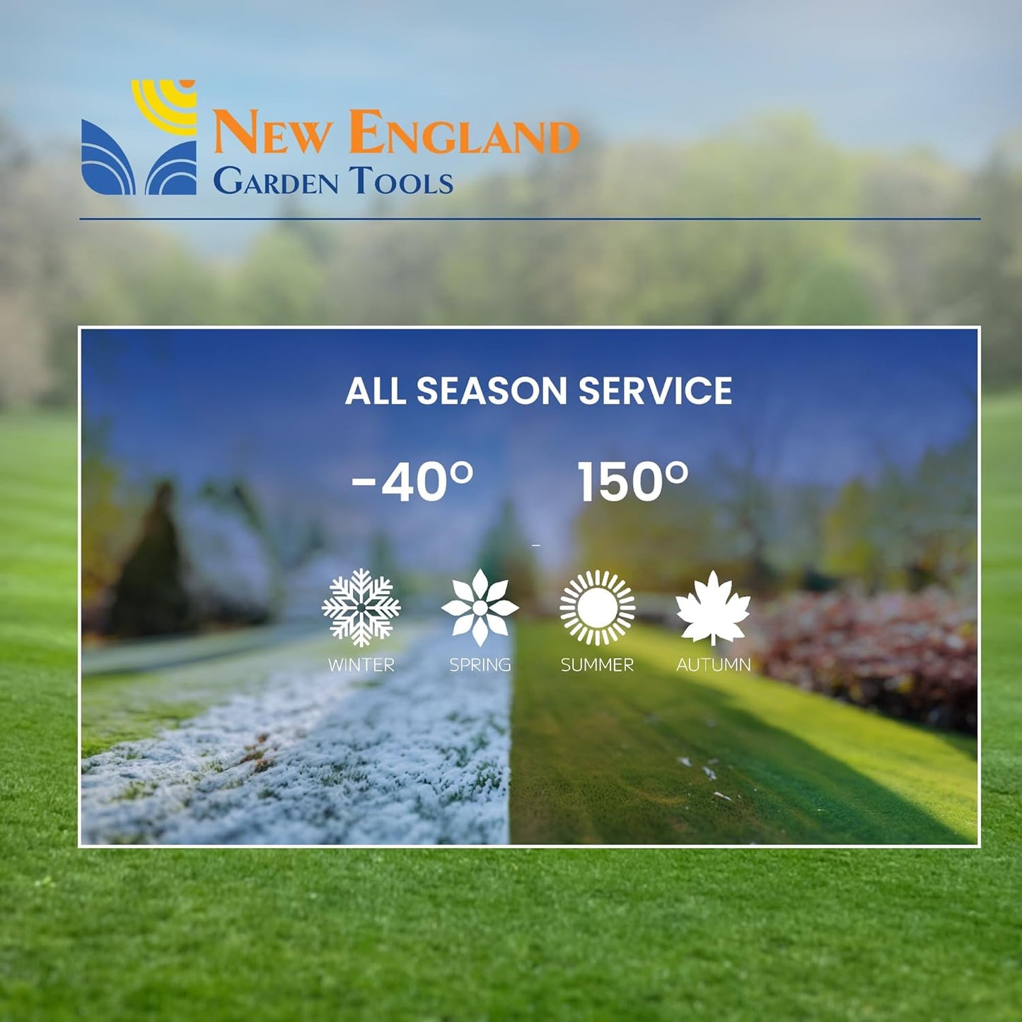 Hybrid Garden Water Hose 25 ft x 5/8”, Durable Heavy Duty Material, Kink-Free with Swivel Grips and Anodized Couplings, 700004 by New England Garden Tools