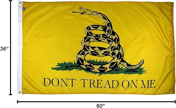 FlagSource Gadsden U.S. Nylon Historical Flag, Made in The USA, 3x5'