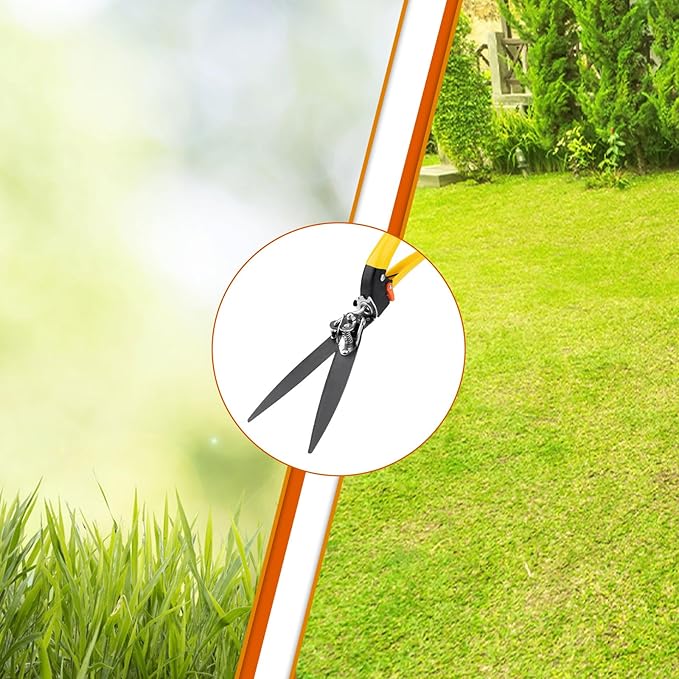 Upgraded Grass Shears, Grass Trimming Shears, Hand Grass Clippers, Gardening Scissors for Garden, Lawn Edges