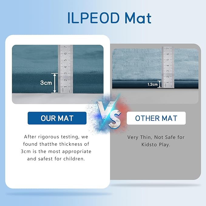 Baby Play Mat for Floor Tummy Time Mat Nursery Rug Muscle Area Rug Playroom Rug Tatami 74 * 50" Memory Foam 1.3" Thick Crawling For Babies,Toddlers, Infants, Kids,Floor(Green)