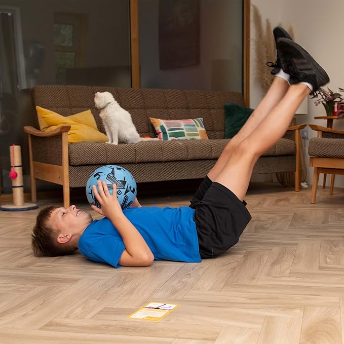 Shuffle Up Soccer Card Games - 70+ Fun & Active Skills Cards for Kids, Fitness Cards Develop Fundamentals, Stamina & Strength, Easy to Play for Kids | Multiple Skills Level Card Include 2 Dices