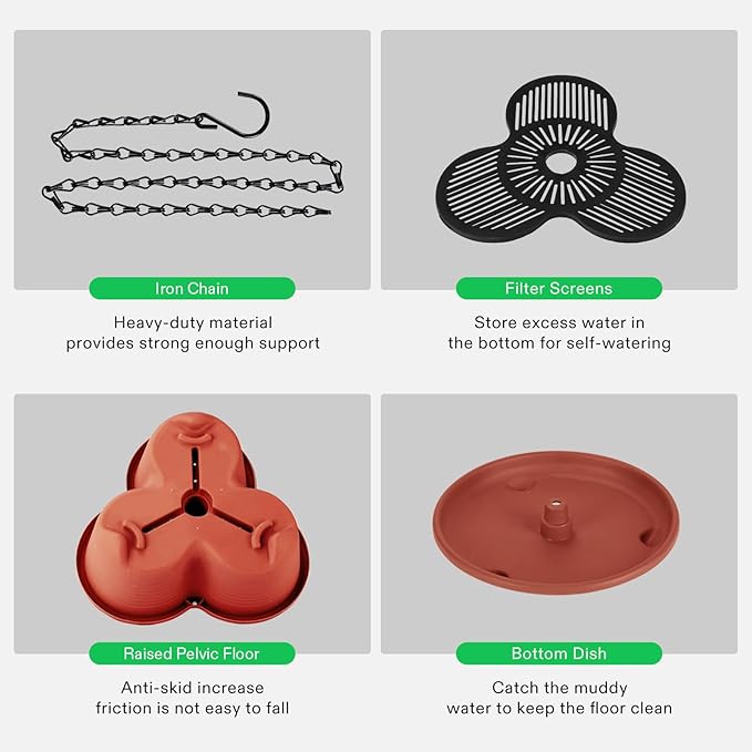 VIVOSUN 2-Pack 5 Tier Vertical Gardening Stackable Planter for Strawberries, Flowers, Herbs, Vegetables, Brown