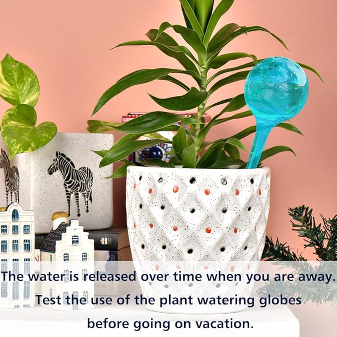 Plant Watering Stakes, Large 12pcs Flower Automatic Watering Bulbs, Plastic Plant Flower Self Watering Globes, Garden Self Watering Planter Insert for Daily Watering