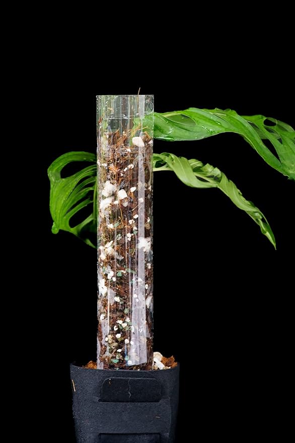 Plastic Moss Poles for Climbing Plants V3 Medium 5Pcs Front Opening Stackable Moss Pole Monstera Plant Support-Plant Climbing Pole, DIY Moss Pole for Plants Indoor, Plant Sticks Support by THICCLY