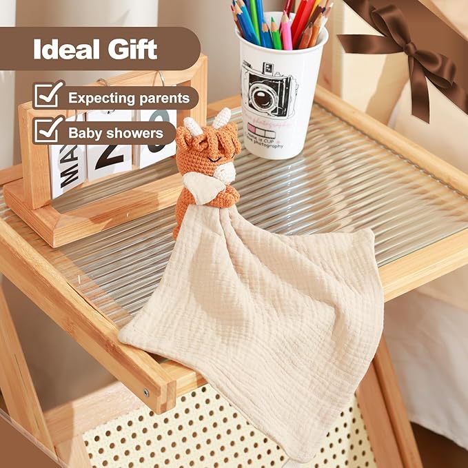 Lamb Luxury Snuggle Plush Animal Security Blanket Blanket Infant Nursery Character Blanket Luxury Snuggler Plush Baby Lovey Lamb