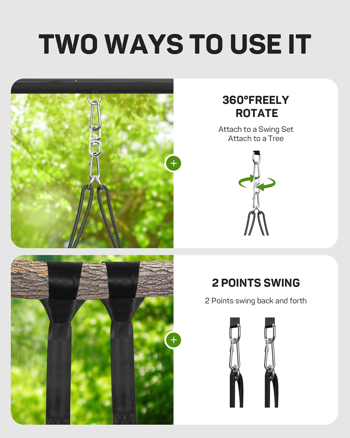 Tree Swing for Kids and Adults, 60" Waterproof Rectangle Platform Swing, 700lbs Heavy Duty with Adjustable Straps, Colorful