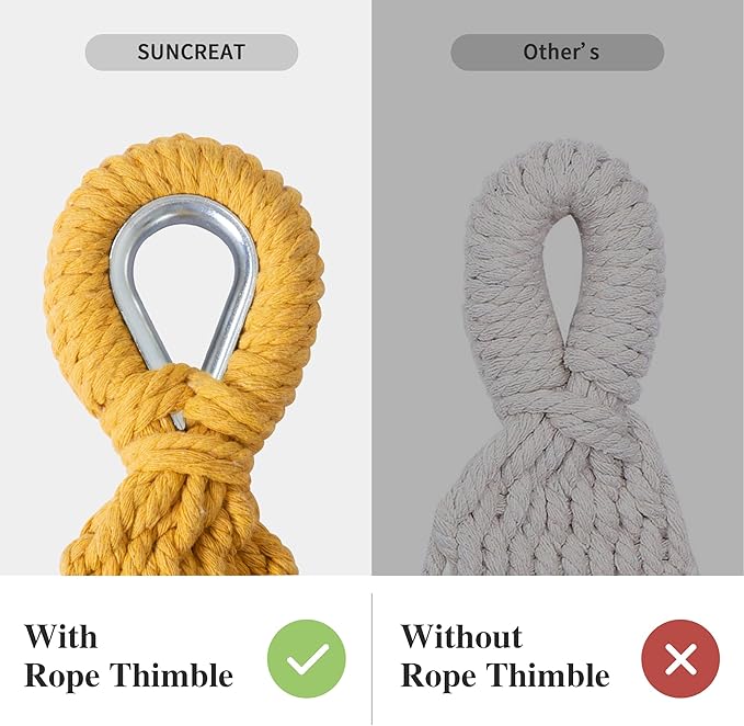 SUNCREAT Outdoor Double Hammock, Portable Tree Colorful Hammock, Colorful Stripes