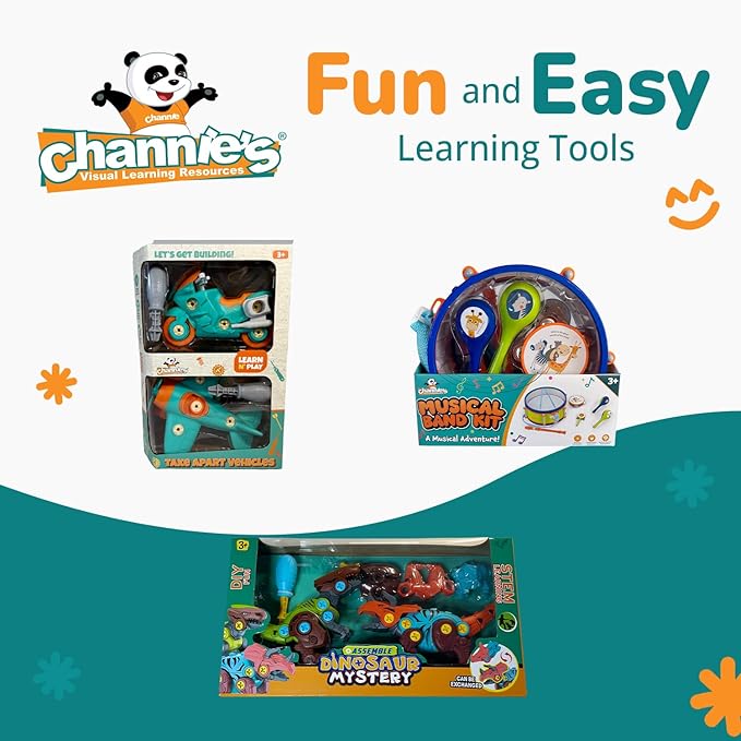 Channie's Toddler Musical Instruments Set, Kids Band Set, Music Toys for Kids Ages 3-5, Band Instruments for Toddlers
