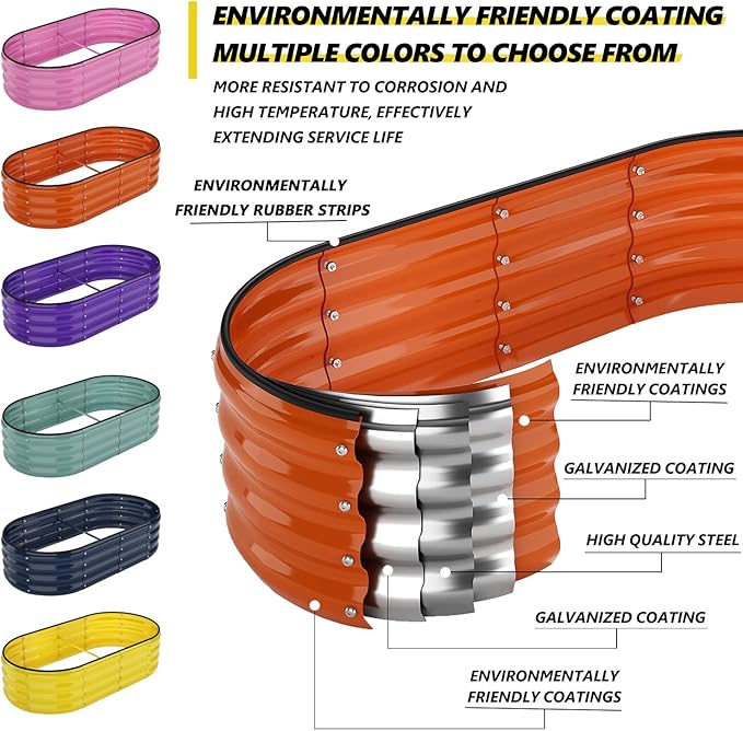 Raised Beds for Gardening Raised Garden Bed Kit for Gardening Outdoor,4x2x1ft Planter Grow Garden Box Raised Flower Bed