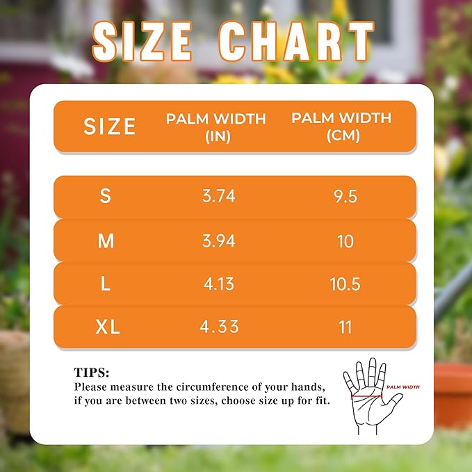 HANDLANDY Leather Gardening Gloves for Women, Thorn Proof Breathable Ladies Rose Pruning Garden Gauntlet Yard Gloves, Gift for Gardeners (Khaki, M)