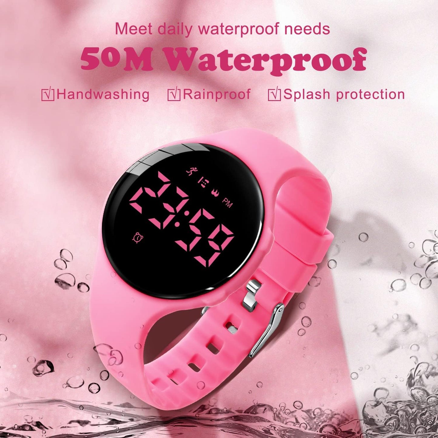 Kids Watches for Girls Boys Digital Sport Watch with Step Counter Pedometer Vibration Alarm Clock, No App Waterproof Fitness Tracker Kids Watch Boys Girls Teens Students Ages 5-16