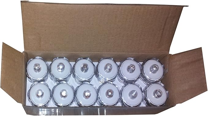 Super Bright LED Floral Tea Light Submersible Lights for Party Wedding (Amber, 60 Pack)