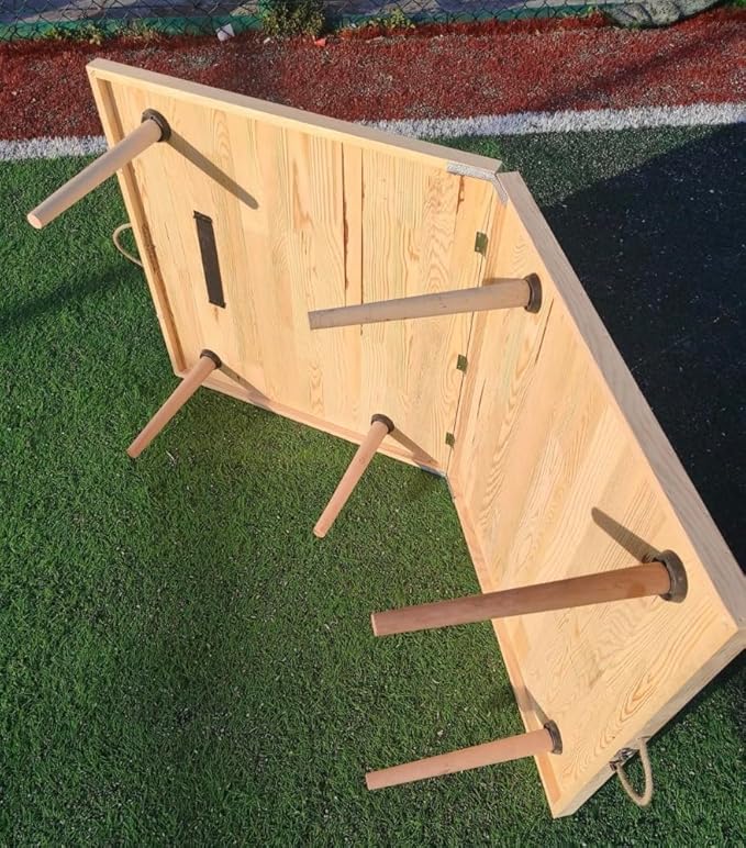 Portable Wooden Folding Table, Picnic Table,Floor Table,Natural Pine, 43x21 Inch, Low Height Design for Picnic, Camping, Coffee Service, Bohemian Style