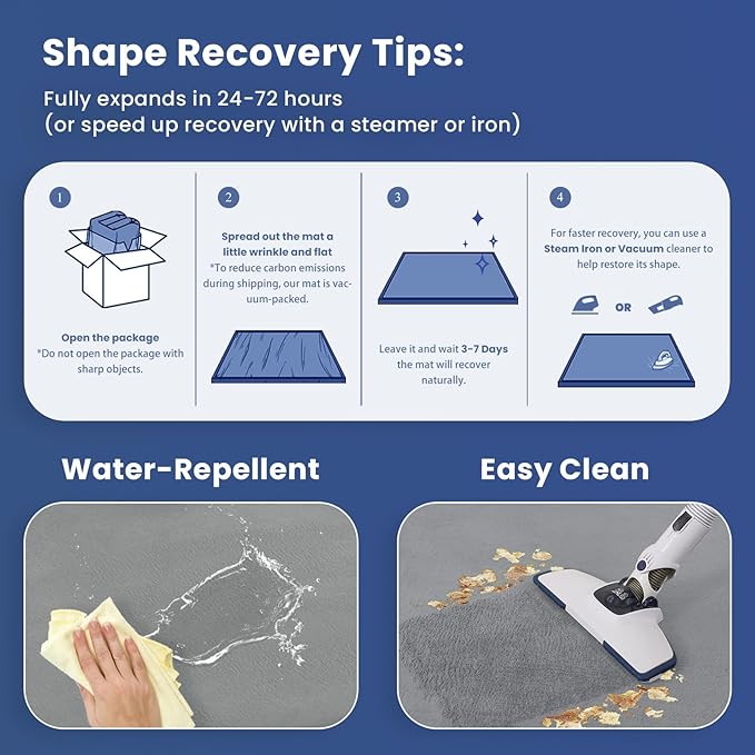 Baby Play Mat for Floor,1.3" Thick Memory foam Tummy Time Mat,Water Repellent Soft Velvet Nursery Rug,Extra Large Non Slip for Crawling,Toddlers,Infants,kids,Tatami Style for Living Room(Dark Grey)