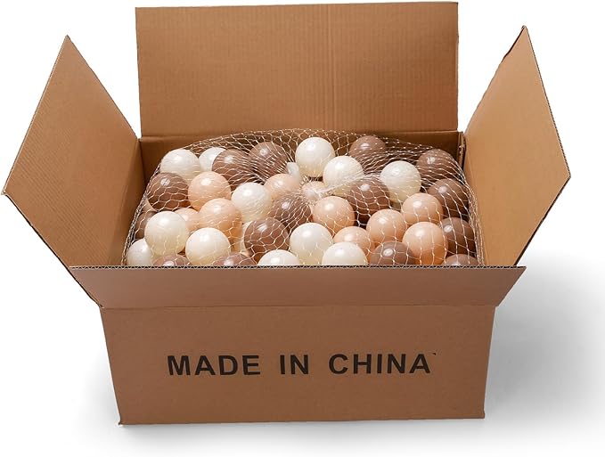 GOGOSO Ball Pit Balls for Toddlers Phthalate-Free BPA-Free Non-Toxic Crush Proof Soft Plastic Play Balls Baby Kids Shape Tent Pool Playhouse Playpen Party Decor,Coffee Brown Beige,1000PCS