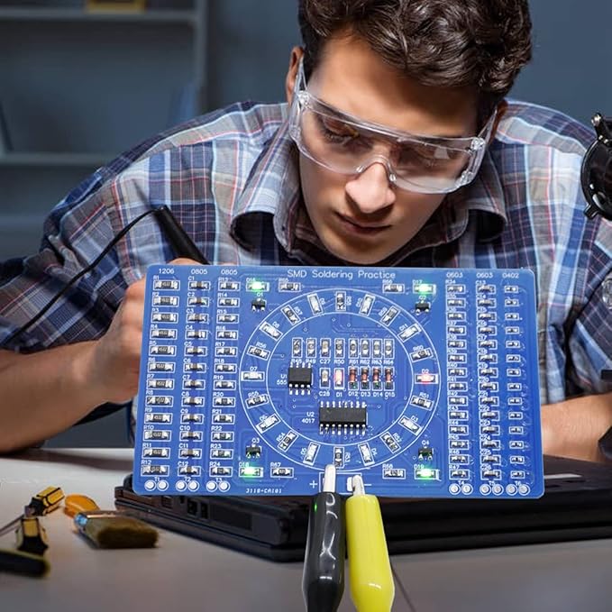 Gikfun Soldering Practice DIY Kit, SMD SMT Welding Practice Soldering Skill Training Board EK7026